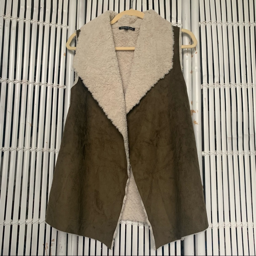 Madison & Lola Faux Suede & Faux Fur Vest